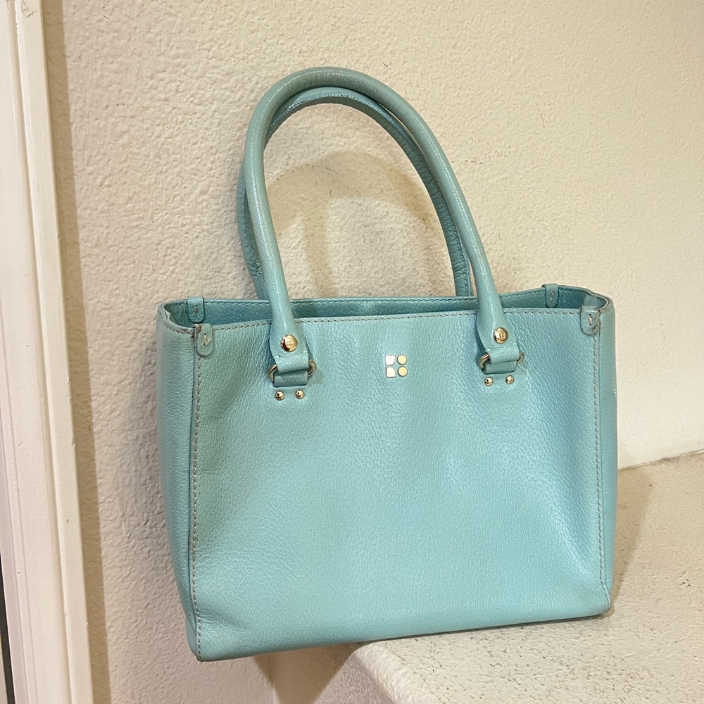 Kate Spade mint green Leather‎ Tote Bag everyday bag look at pictures for wears